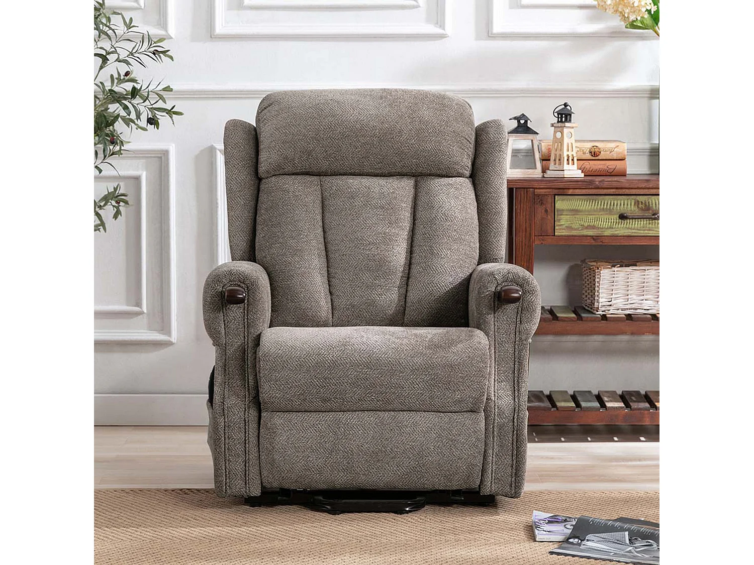Halton Fabric Heavy Duty Dual Motor Rise Recliner Lift Mobility Chair
