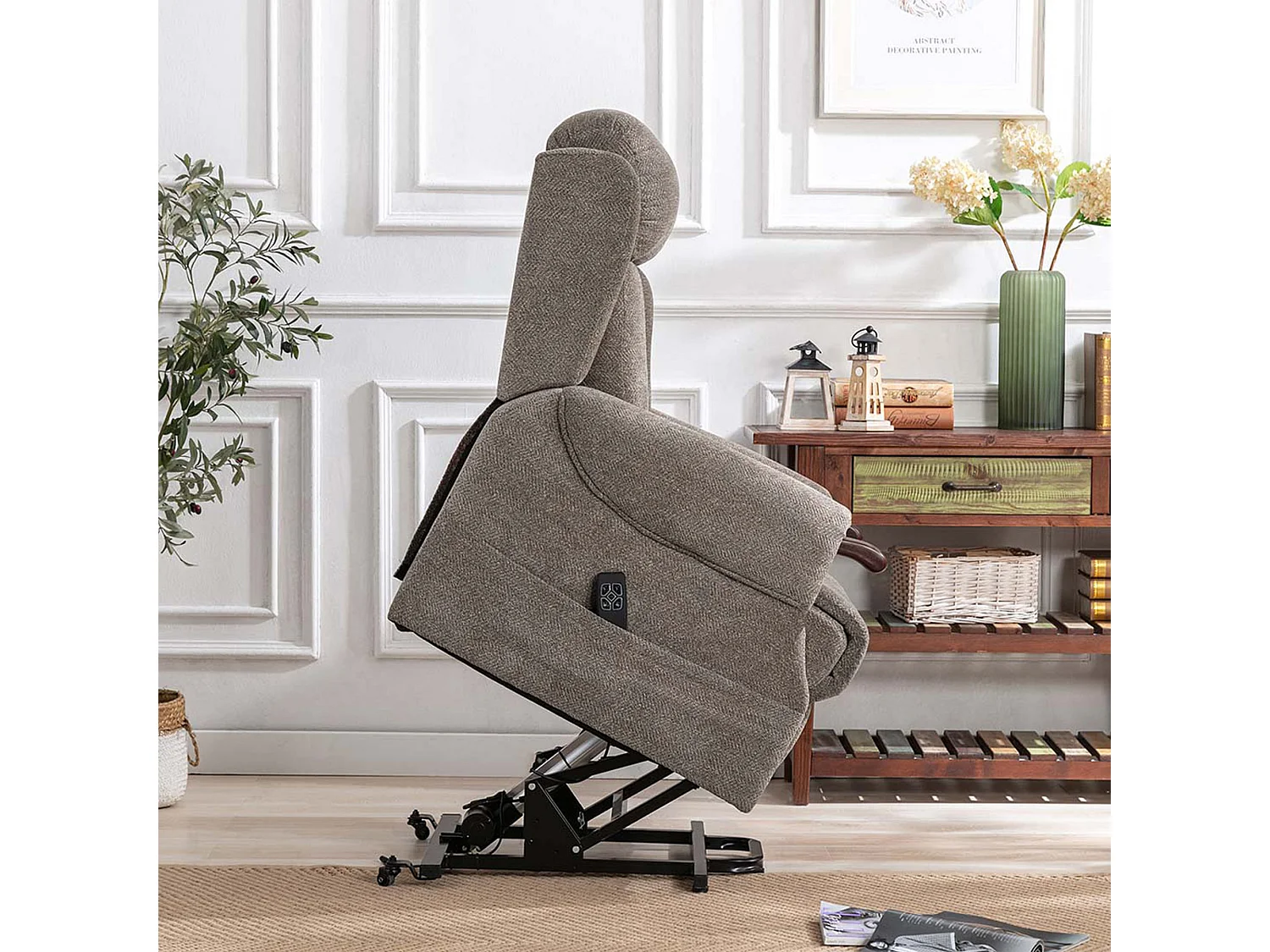 Halton Fabric Heavy Duty Dual Motor Rise Recliner Lift Mobility Chair