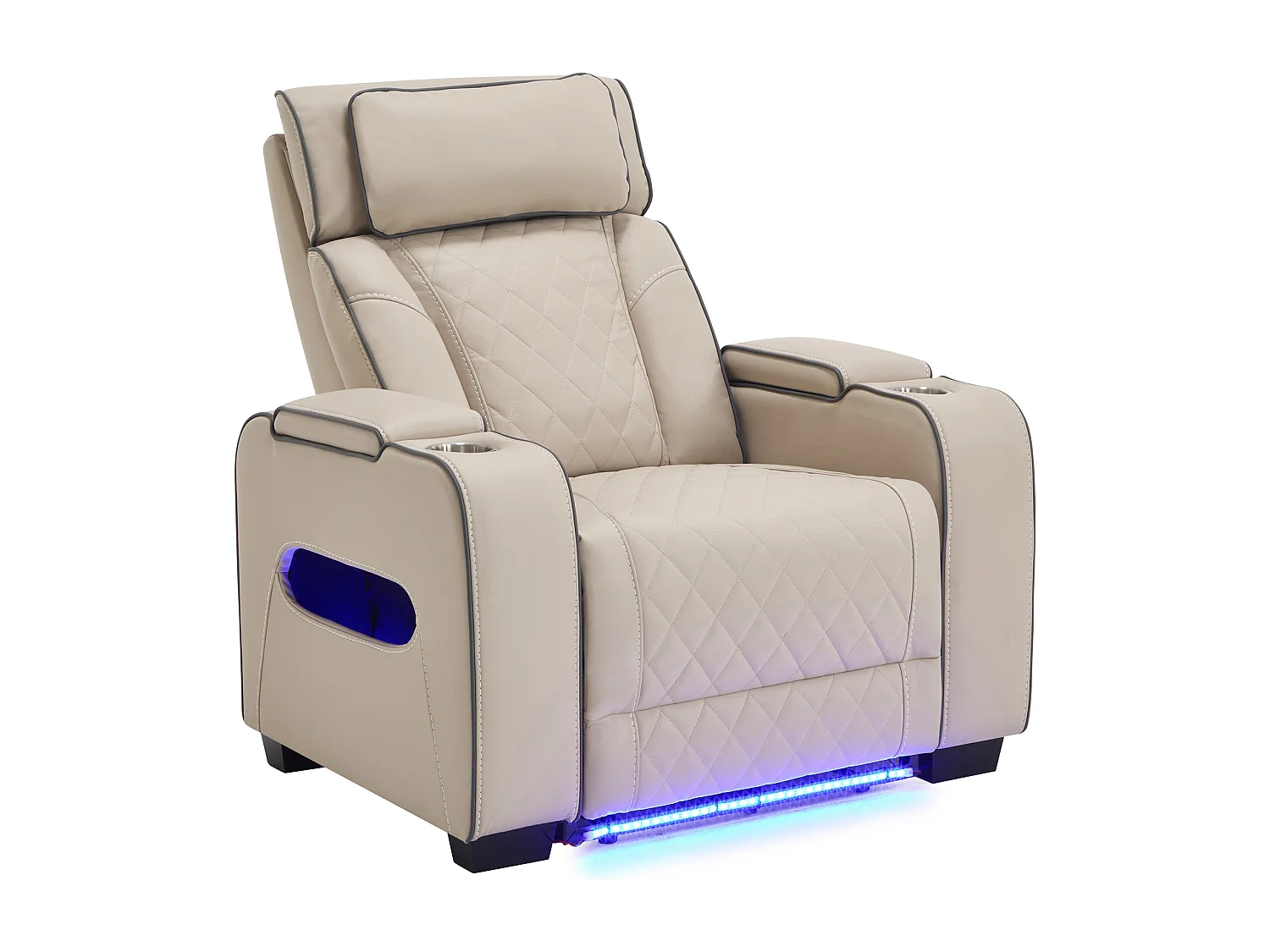Capri Electric Recliner Cinema Chair w USB/C Charging and LED Lighting