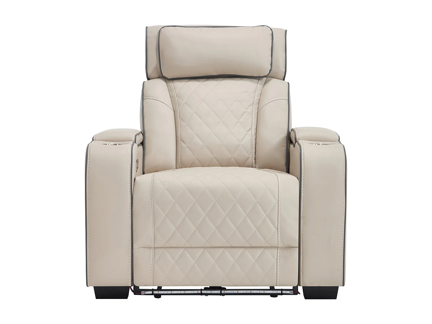 Capri Electric Recliner Cinema Chair w USB/C Charging and LED Lighting