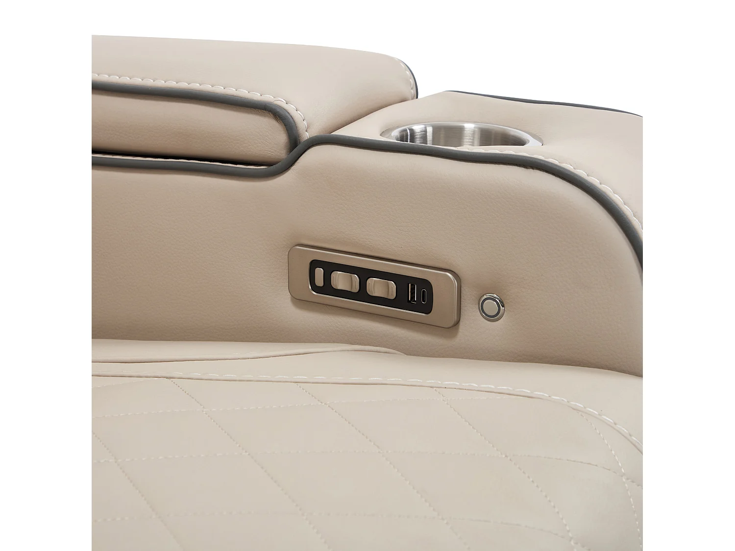 Capri Electric Recliner Cinema Chair w USB/C Charging and LED Lighting