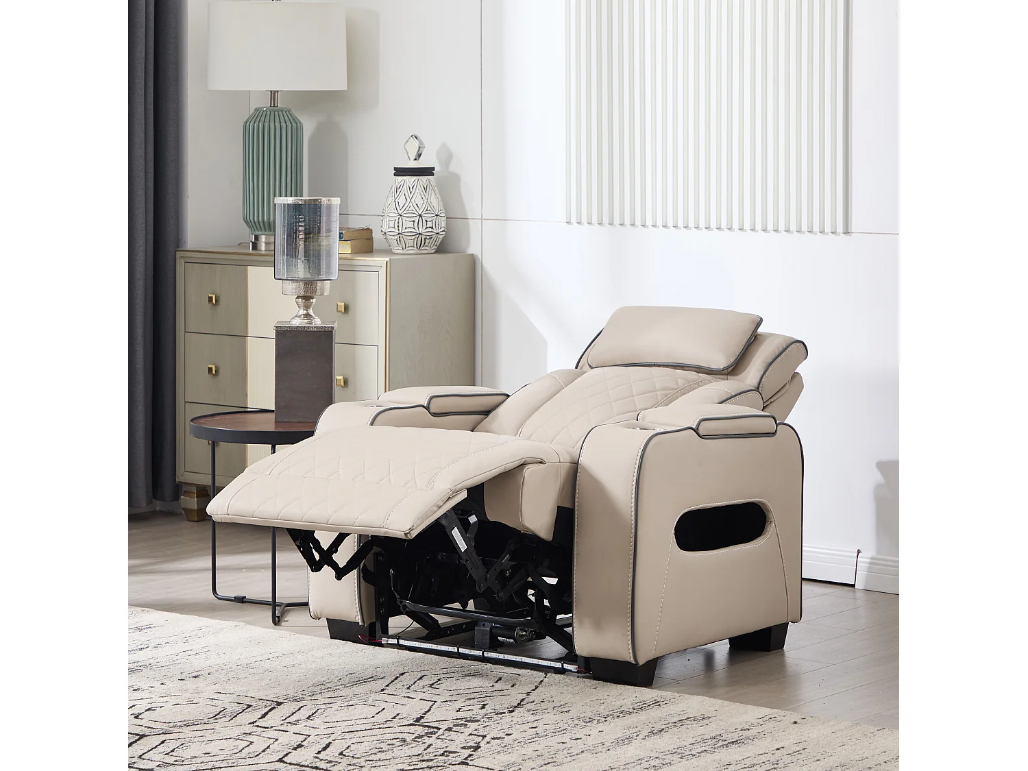 Capri Electric Recliner Cinema Chair w USB/C Charging and LED Lighting