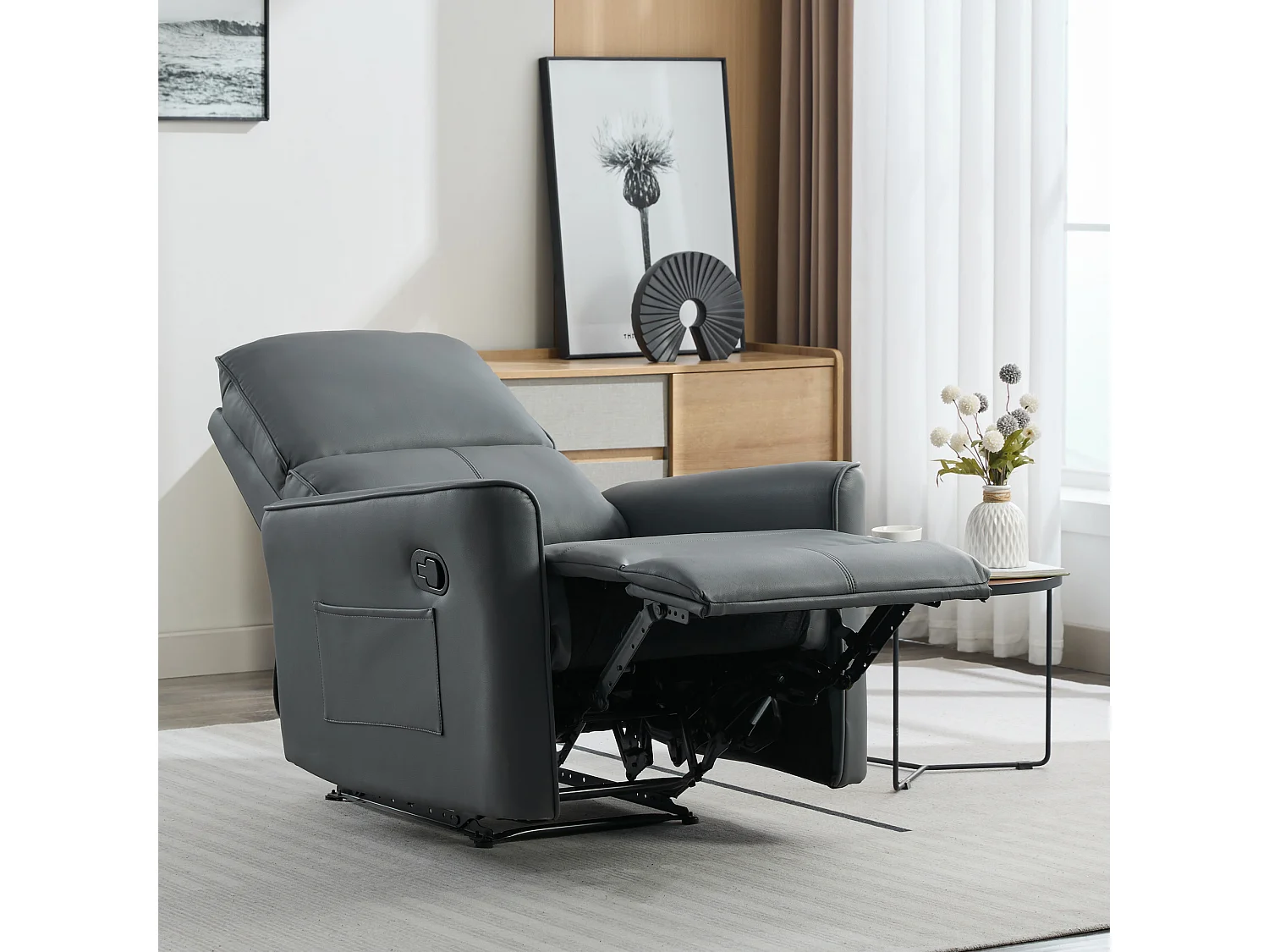 Madrid Manual Air Leather Recliner Chair