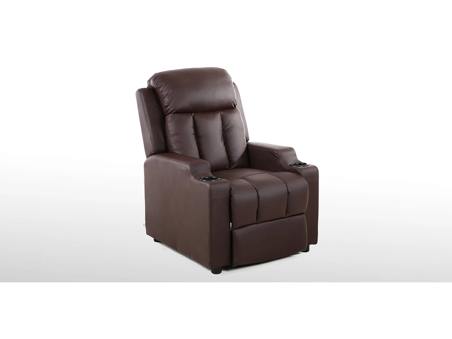 Studio Bonded Leather Recliner w Drink Holders Sofa Chair