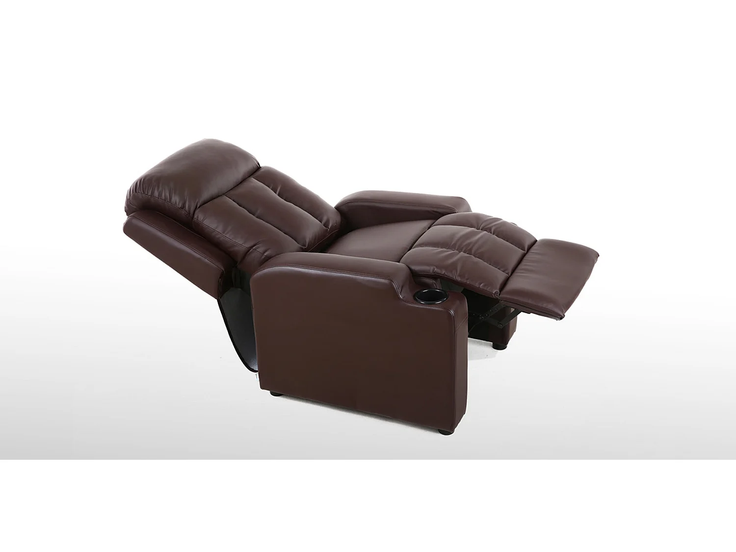 Studio Bonded Leather Recliner w Drink Holders Sofa Chair