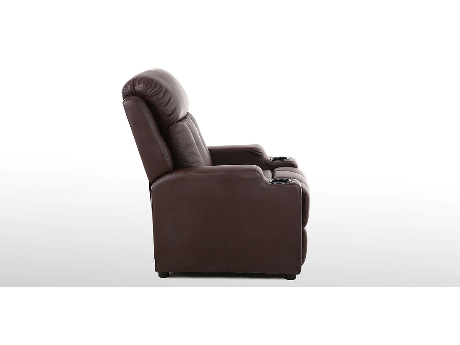 Studio Bonded Leather Recliner w Drink Holders Sofa Chair