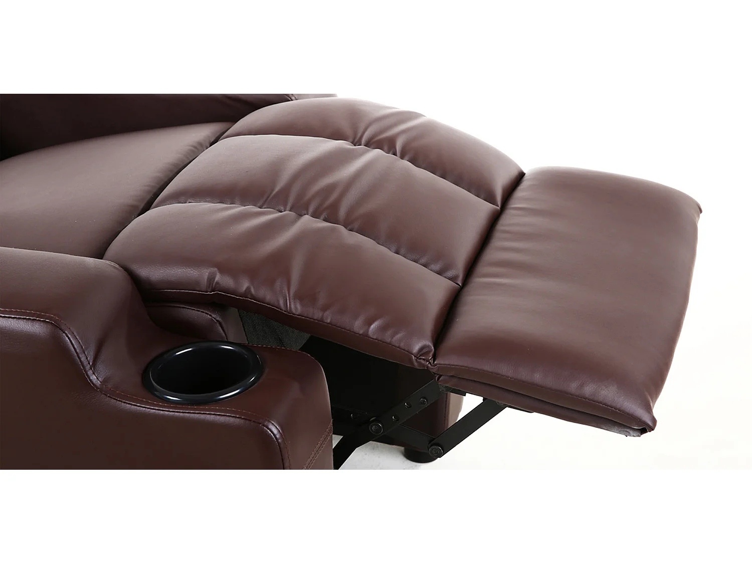 Studio Bonded Leather Recliner w Drink Holders Sofa Chair