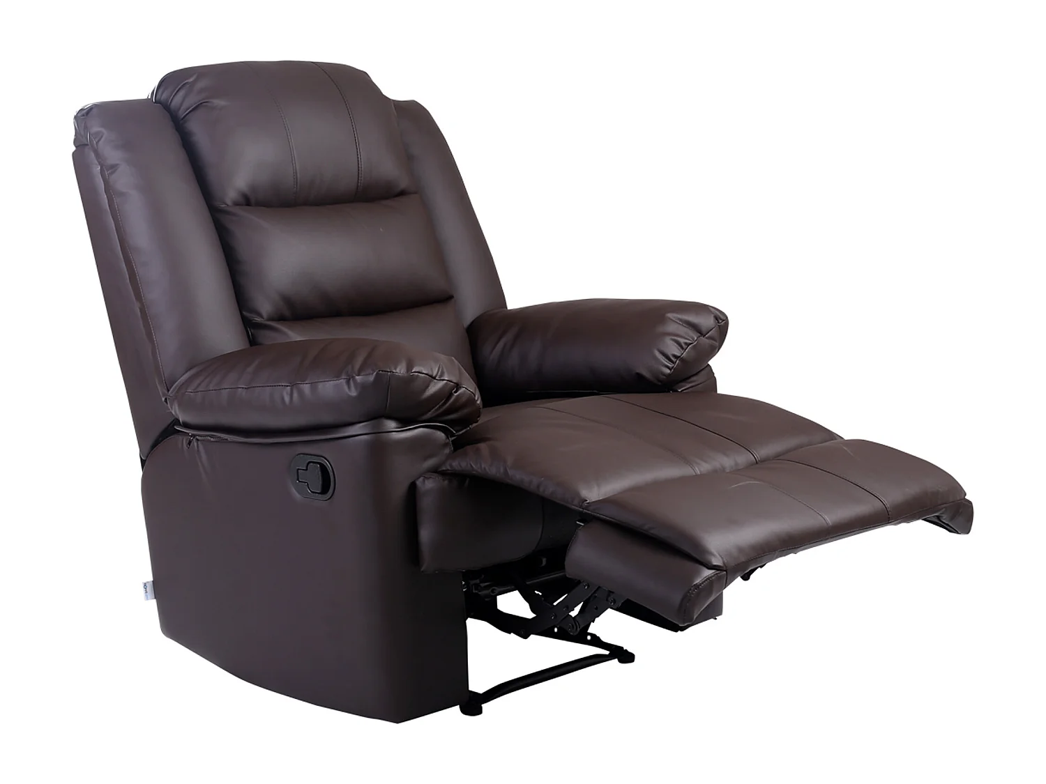 Loxley Bonded Leather Manual Recliner Armchair Sofa Home Lounge Chair