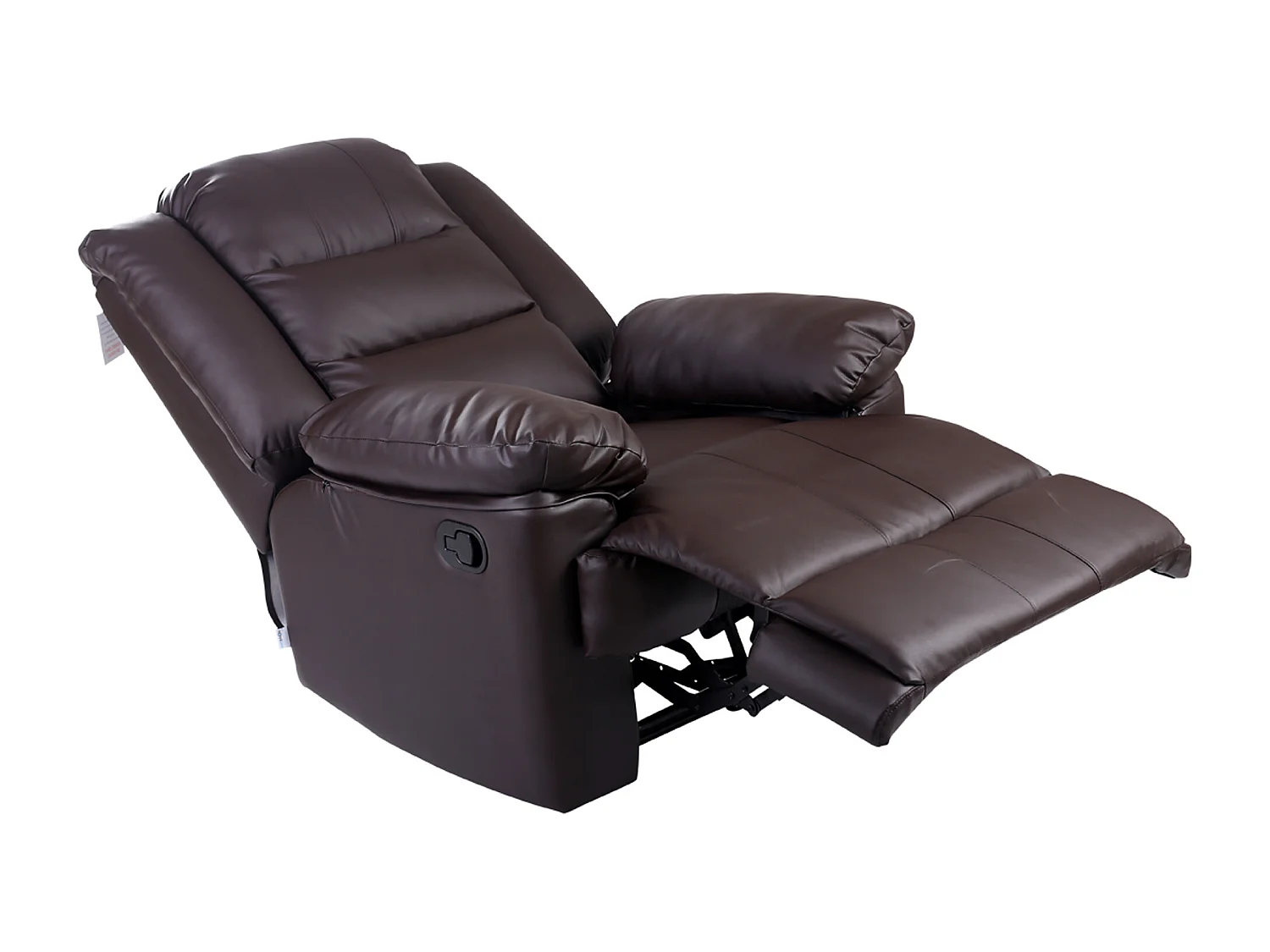Loxley Bonded Leather Manual Recliner Armchair Sofa Home Lounge Chair