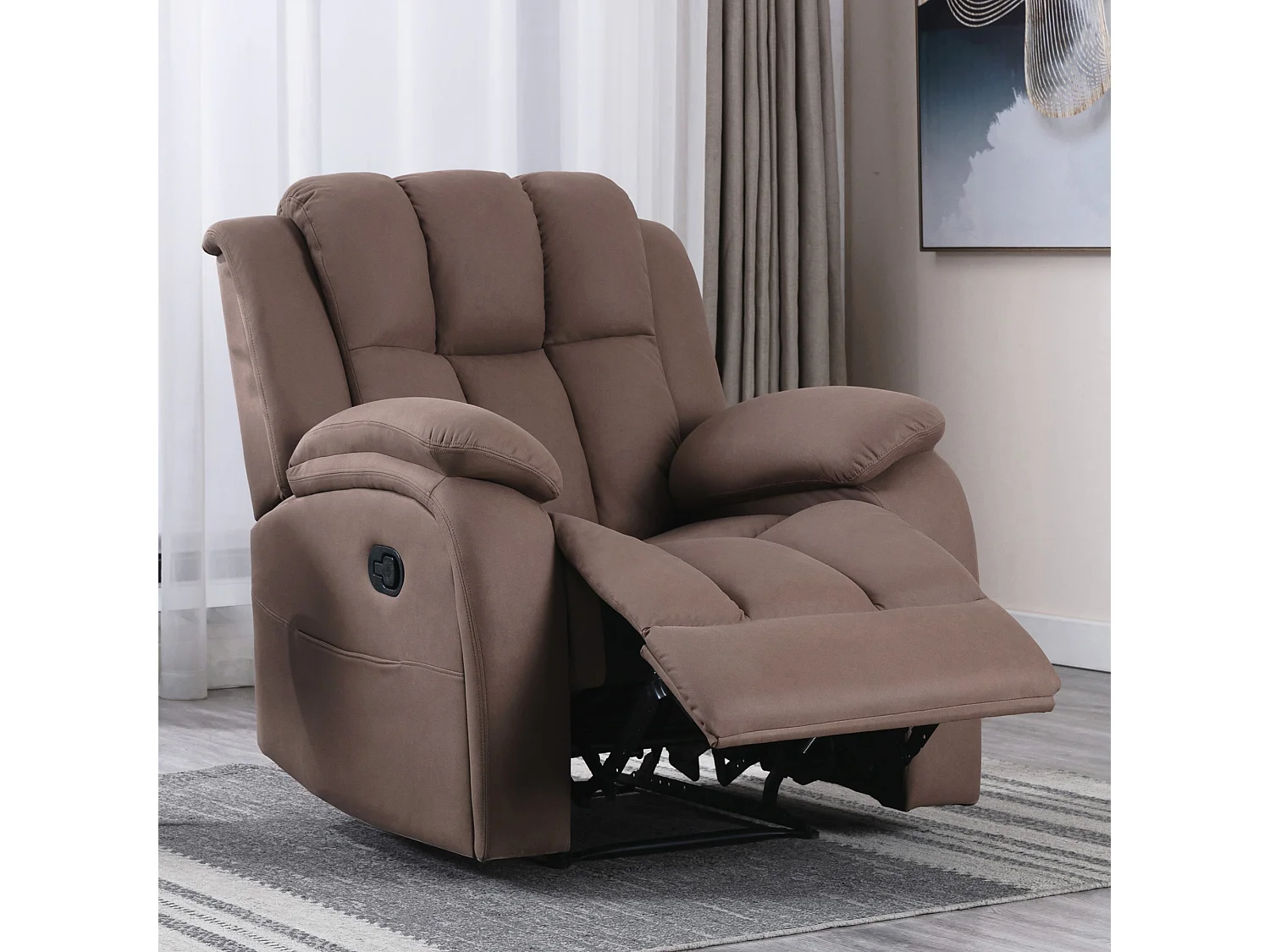 Brookline Manual Technology Fabric Recliner Gaming Lounge Sofa Chair