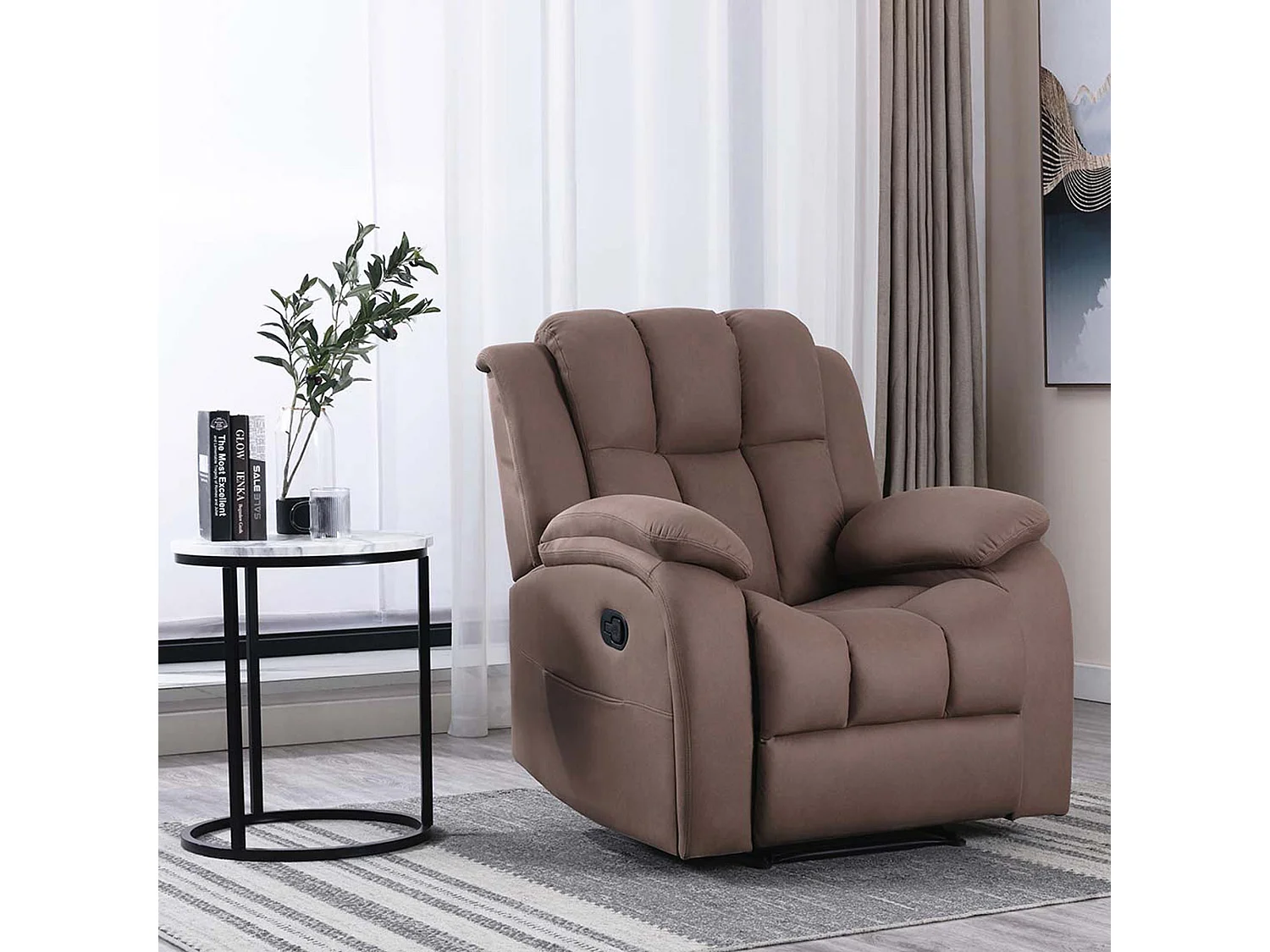 Brookline Manual Technology Fabric Recliner Gaming Lounge Sofa Chair
