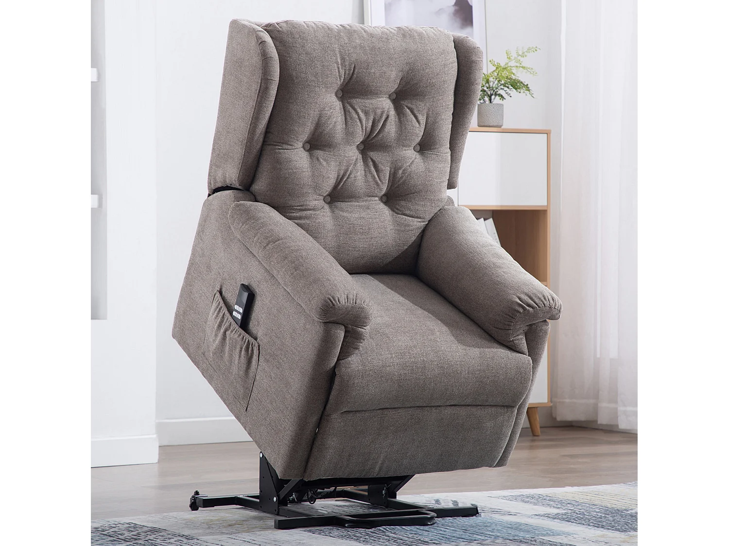 Barnsley Fabric Electric Dual Motor Rise Recliner Mobility Armchair