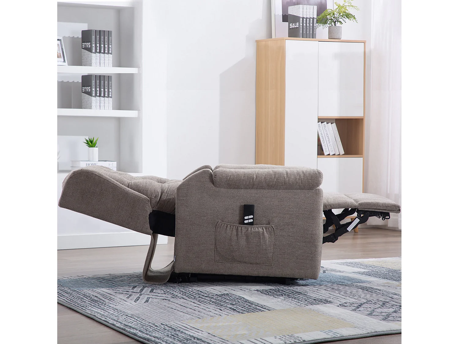Barnsley Fabric Electric Dual Motor Rise Recliner Mobility Armchair