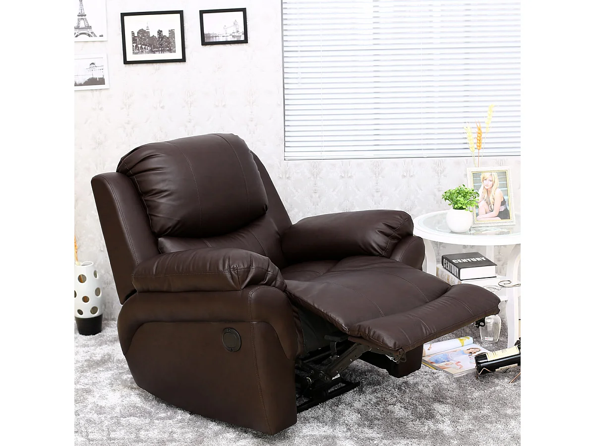 Madison Electric Bonded Leather Automatic Recliner Home Lounge Chair
