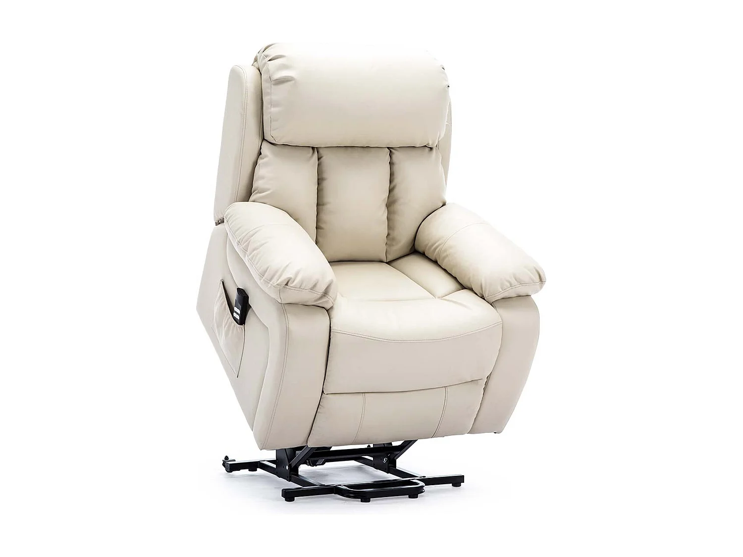 Chester Dual Motor Rise Recliner Heat and Massage Bonded Leather Chair