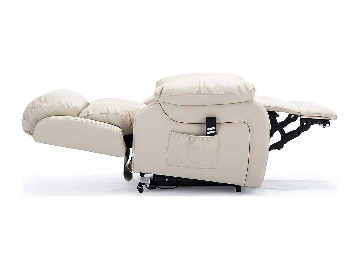 Chester Dual Motor Rise Recliner Heat and Massage Bonded Leather Chair