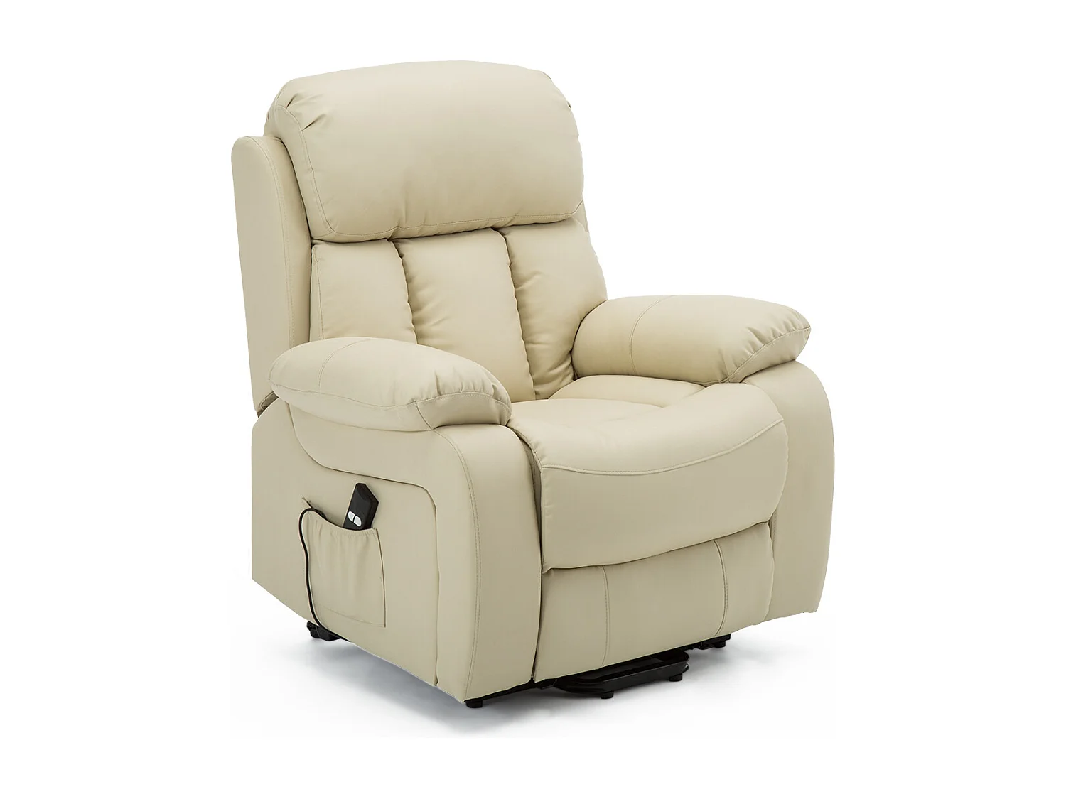 Chester Single Motor Rise Recliner Bonded Leather Heat & Massage Chair