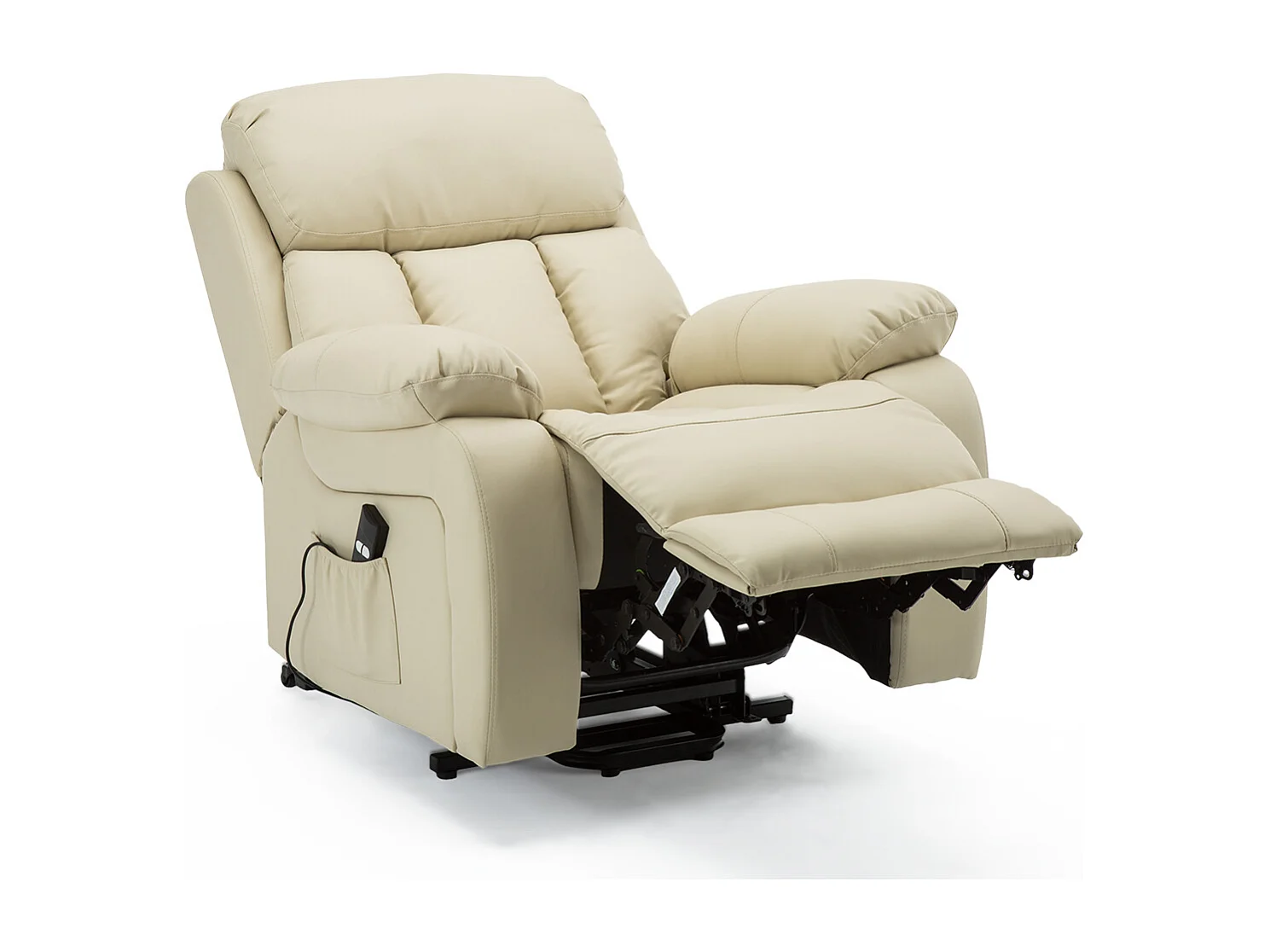 Chester Single Motor Rise Recliner Bonded Leather Heat & Massage Chair