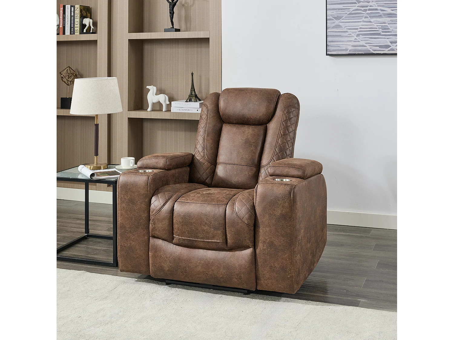 Ashton Electric Recliner Technology Fabric USB-C Charging Recliner Chair
