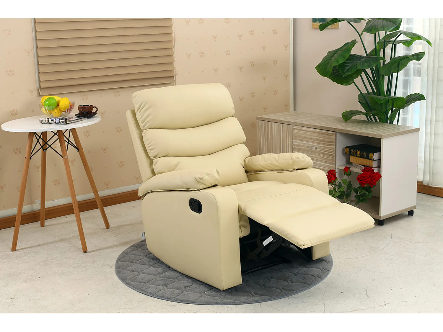 Ashby Leather Recliner Armchair Sofa Home Lounge Chair