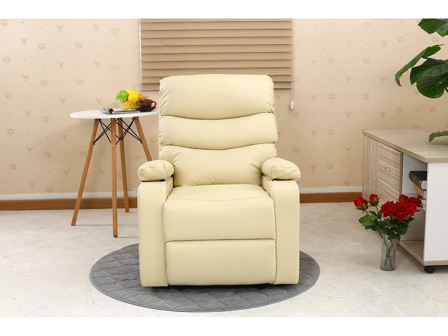 Ashby Leather Recliner Armchair Sofa Home Lounge Chair