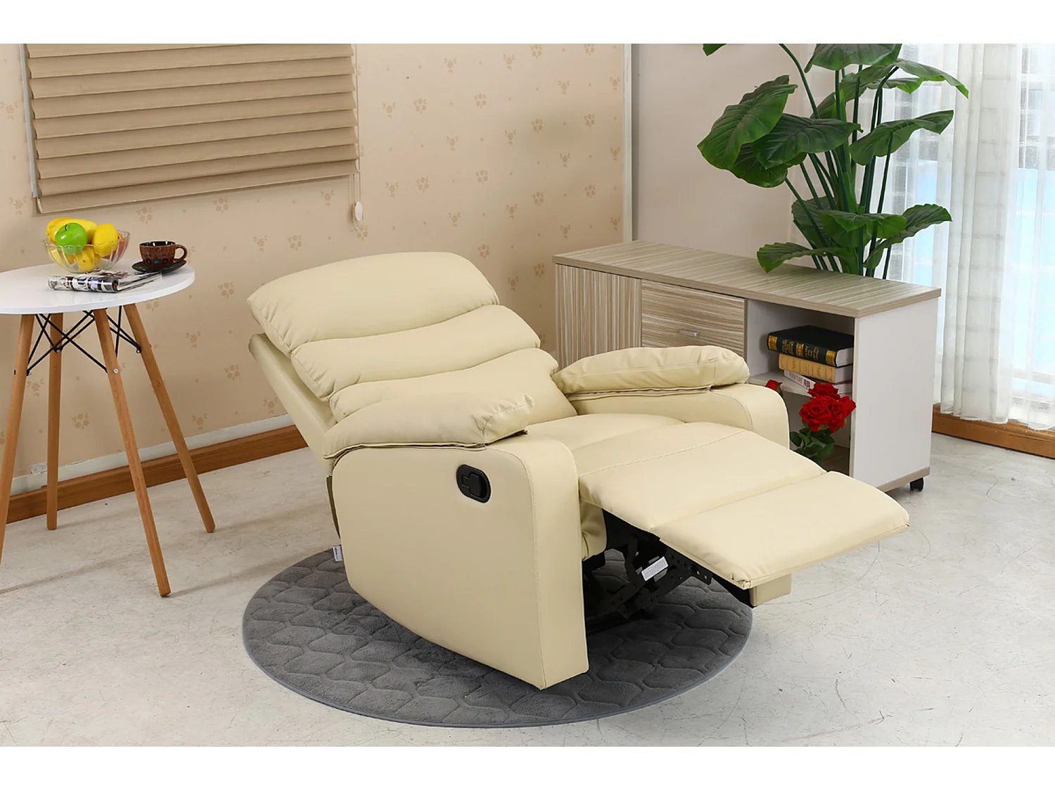 Ashby Leather Recliner Armchair Sofa Home Lounge Chair