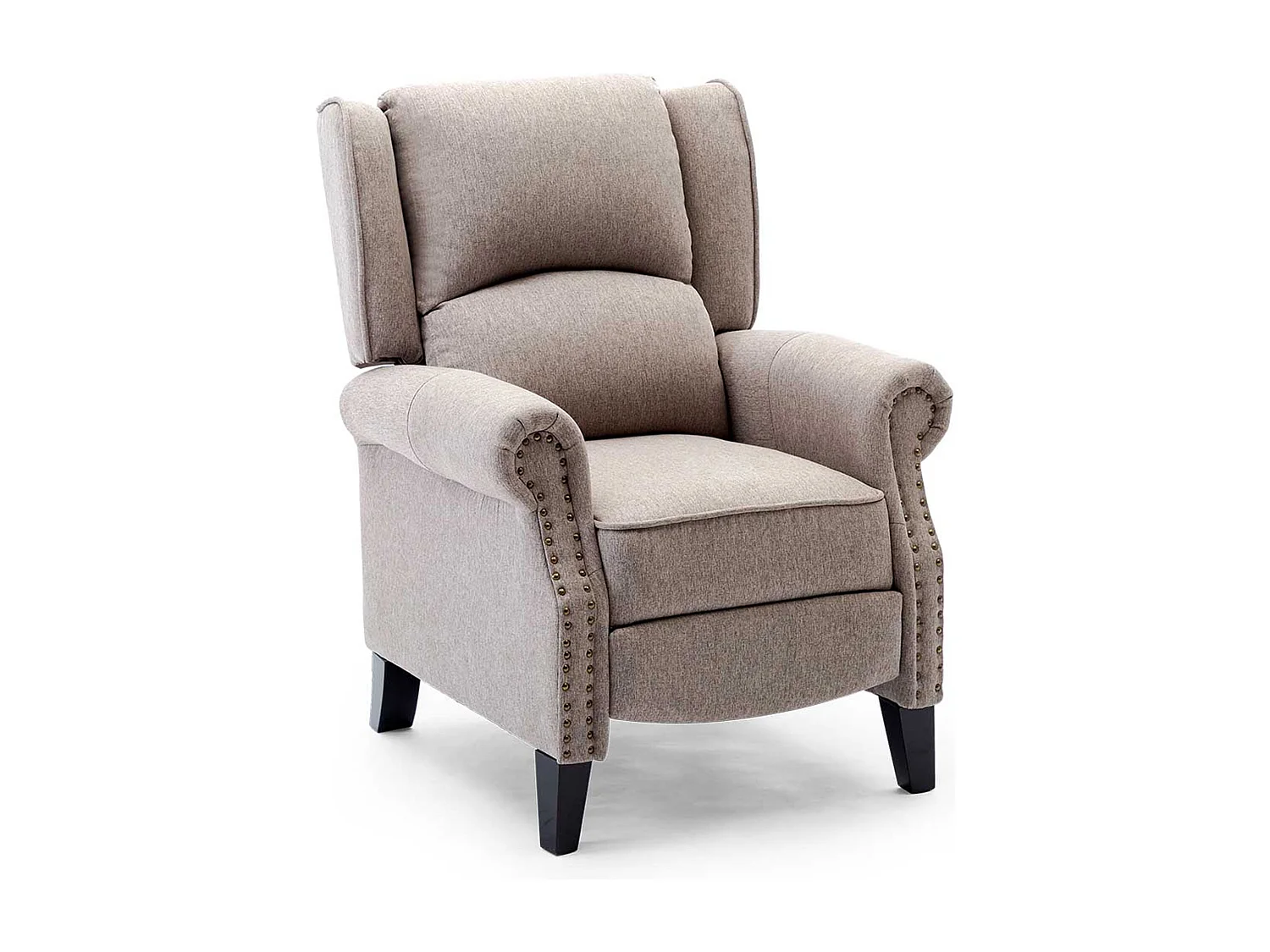 Charlotte Modern Fabric Pushback Recliner Sofa Accent Chair