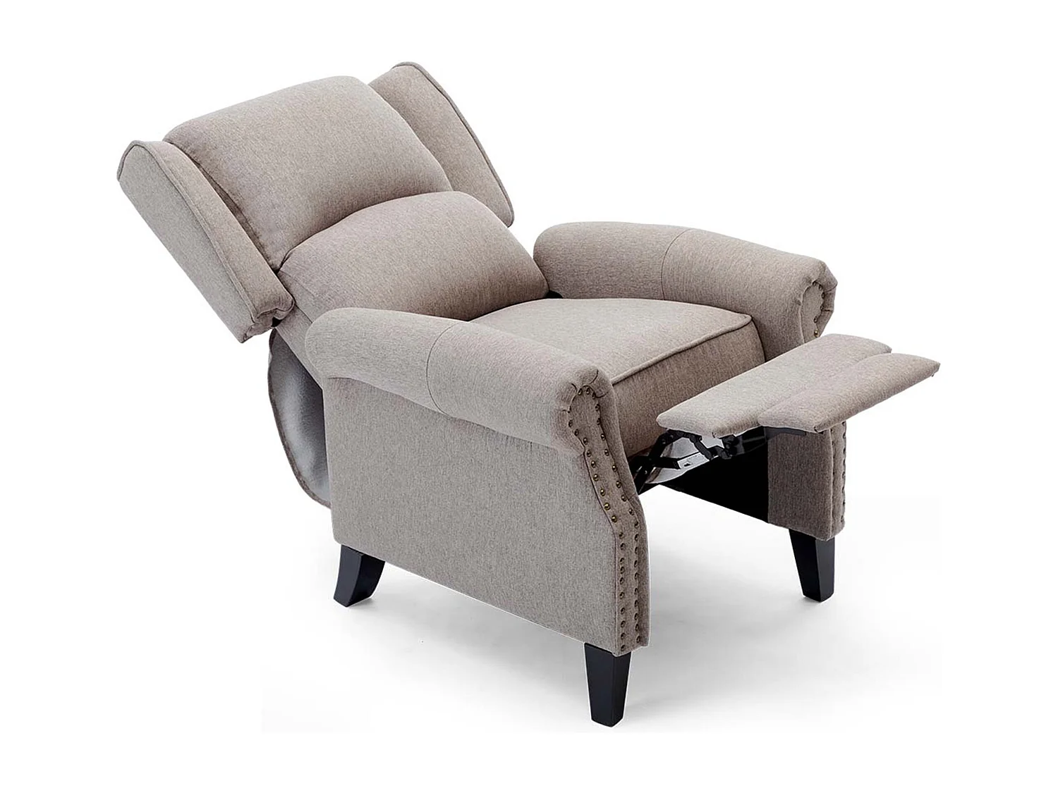Charlotte Modern Fabric Pushback Recliner Sofa Accent Chair