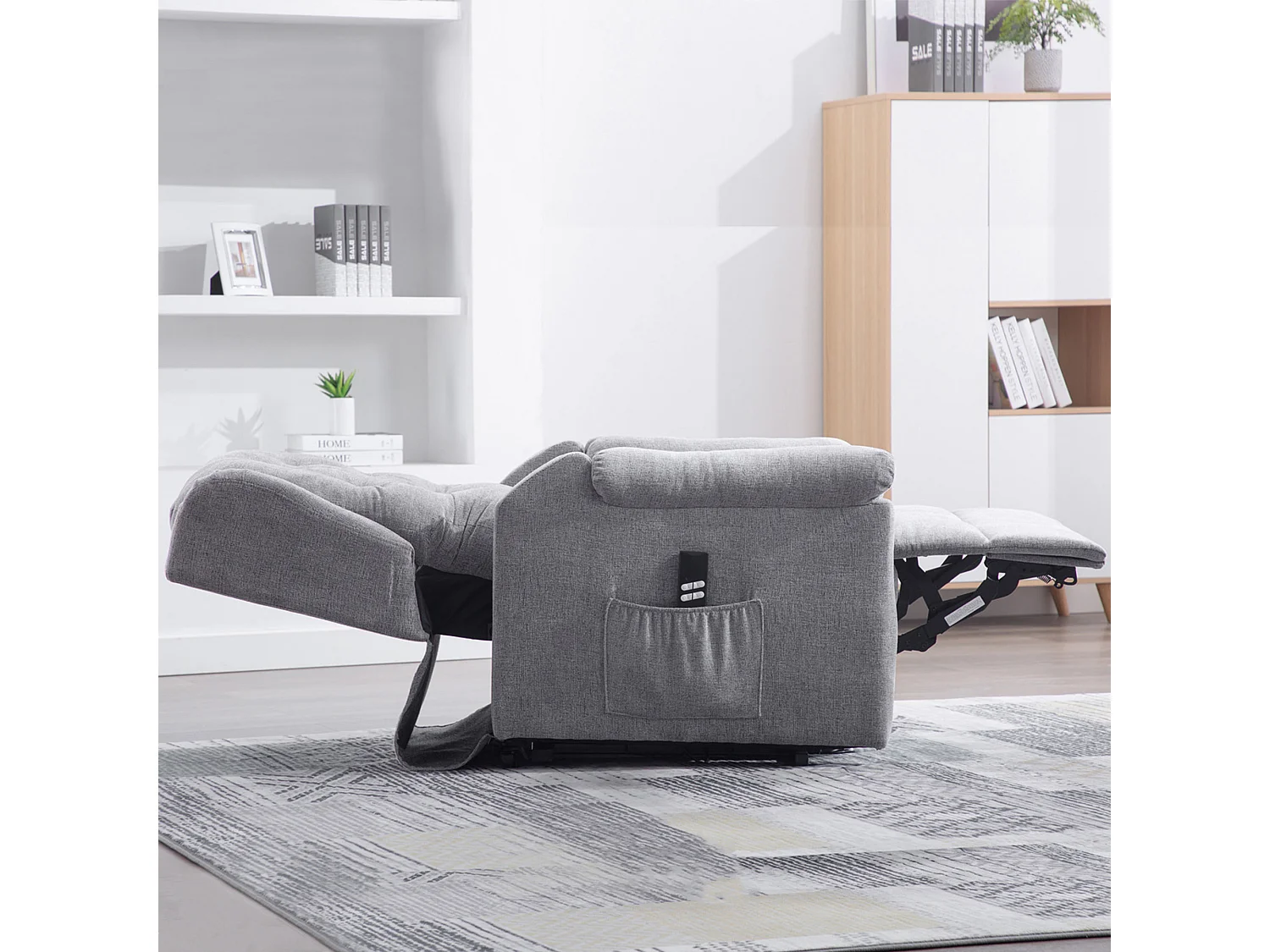 Barnsley Fabric Electric Dual Motor Rise Recliner Mobility Armchair