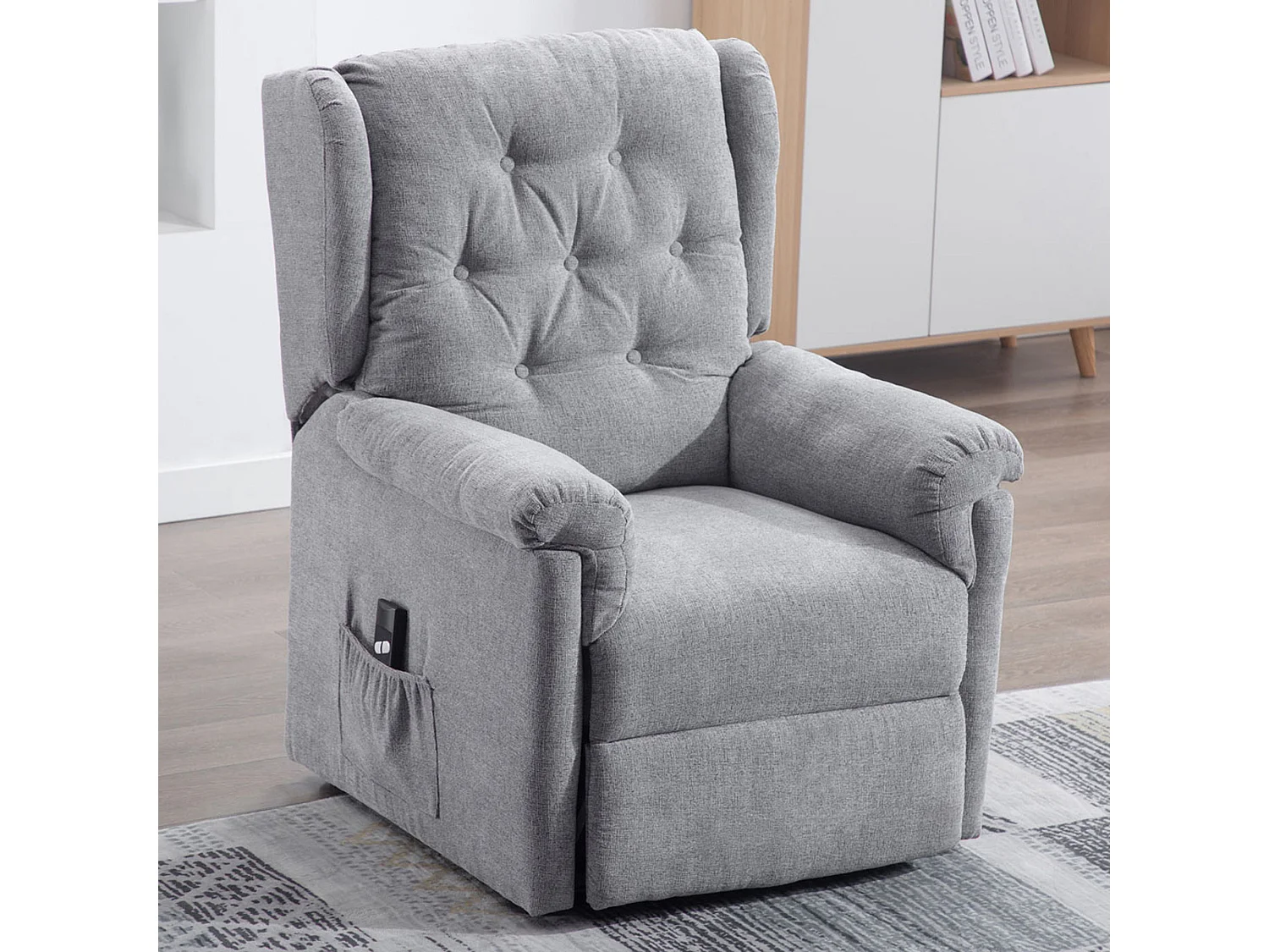 Barnsley Fabric Electric Single Motor Rise Recliner Mobility Armchair