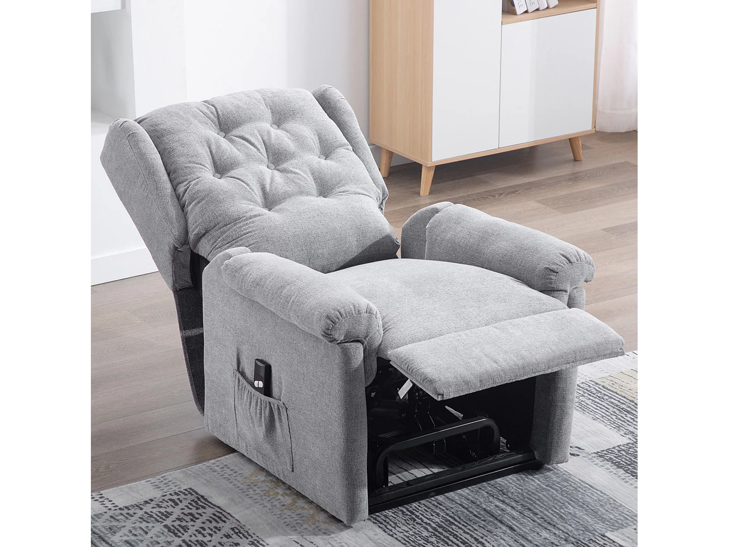Barnsley Fabric Electric Single Motor Rise Recliner Mobility Armchair