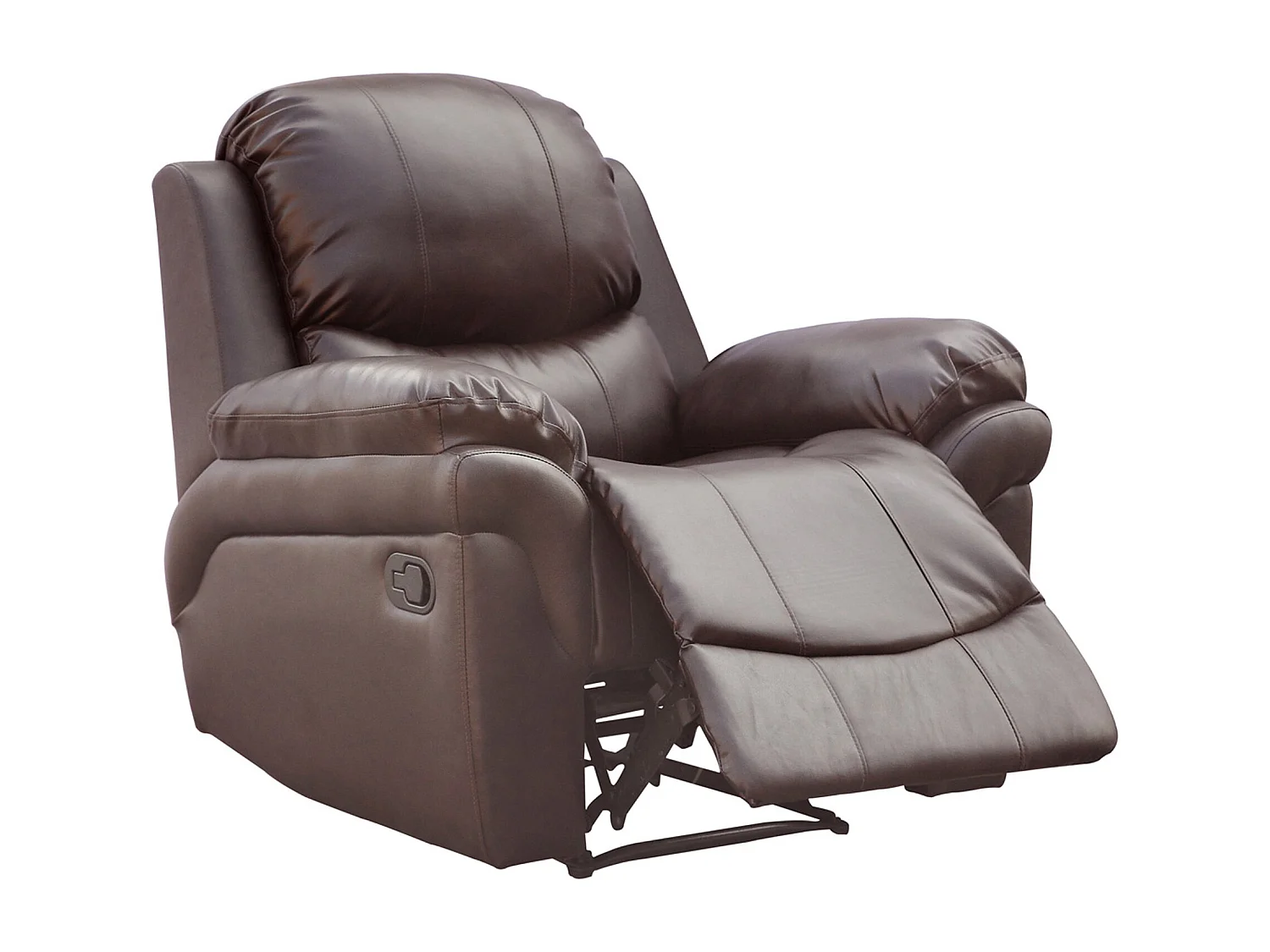Madison Bonded Leather Manual Recliner Sofa Home Lounge Chair