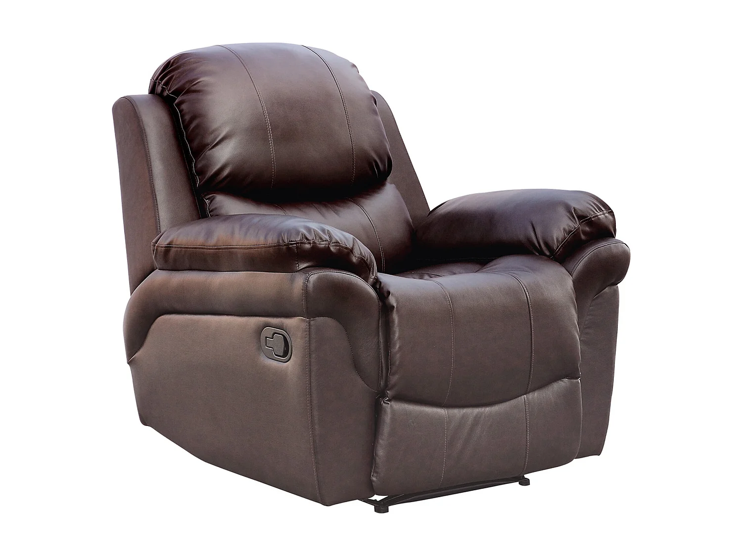 Madison Bonded Leather Manual Recliner Sofa Home Lounge Chair