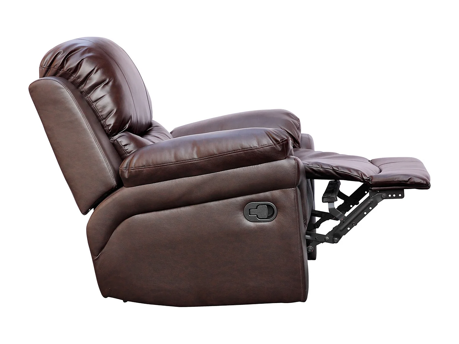 Madison Bonded Leather Manual Recliner Sofa Home Lounge Chair