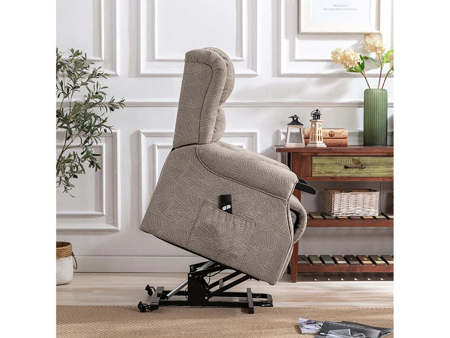 Ashfield Electric Fabric Single Motor Rise Recliner Mobility Chair