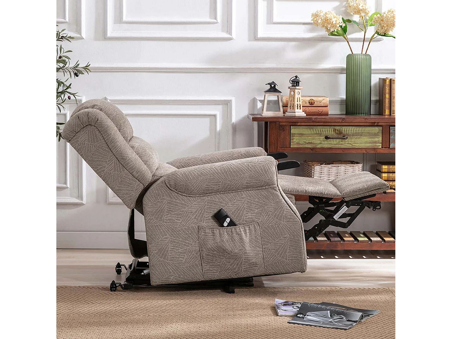 Ashfield Electric Fabric Single Motor Rise Recliner Mobility Chair