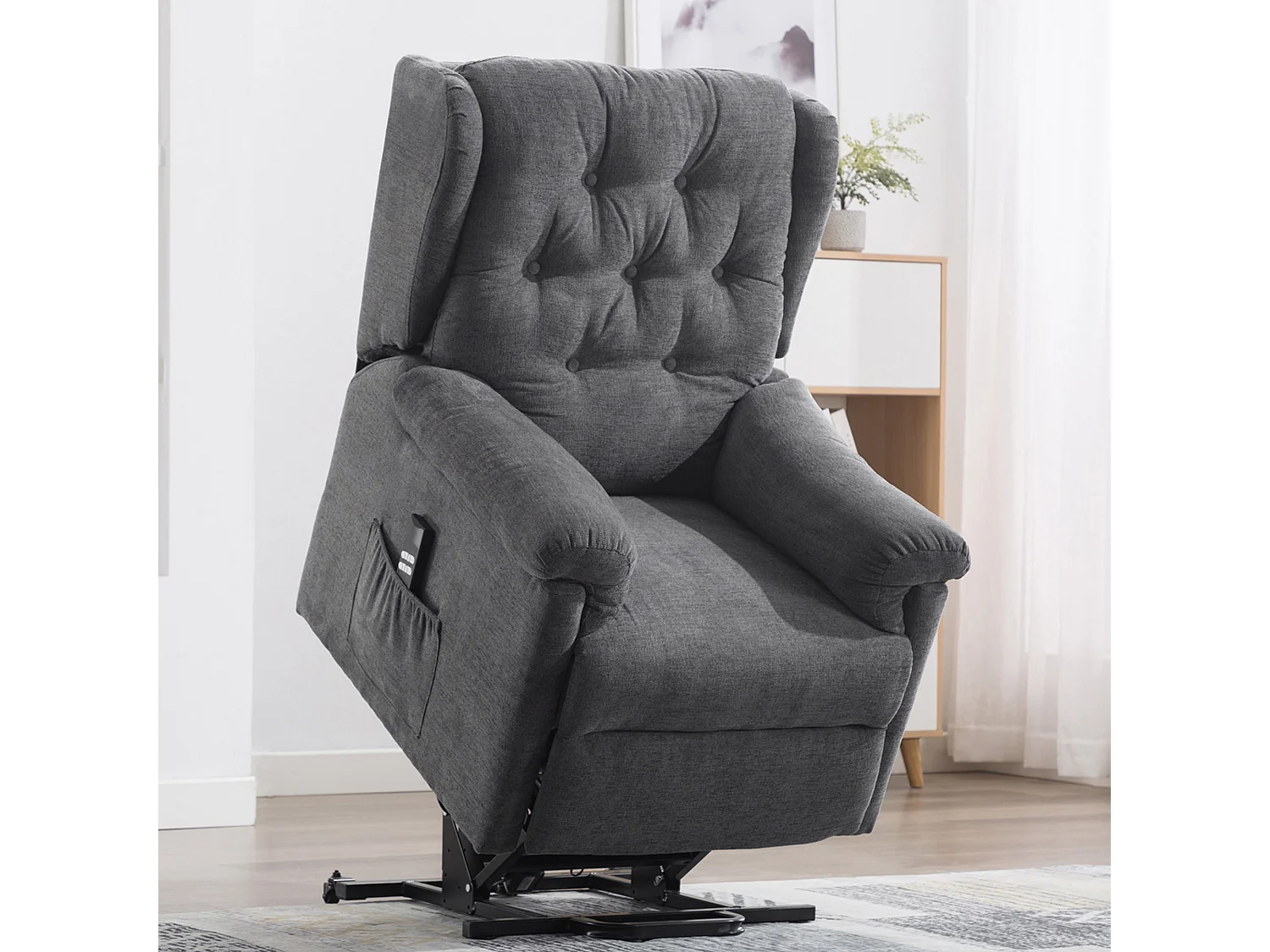 Barnsley Fabric Electric Dual Motor Rise Recliner Mobility Armchair