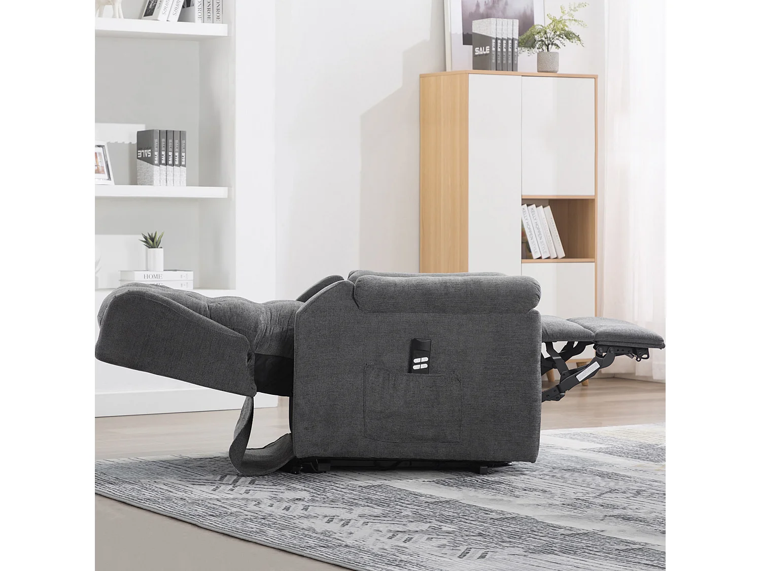 Barnsley Fabric Electric Dual Motor Rise Recliner Mobility Armchair