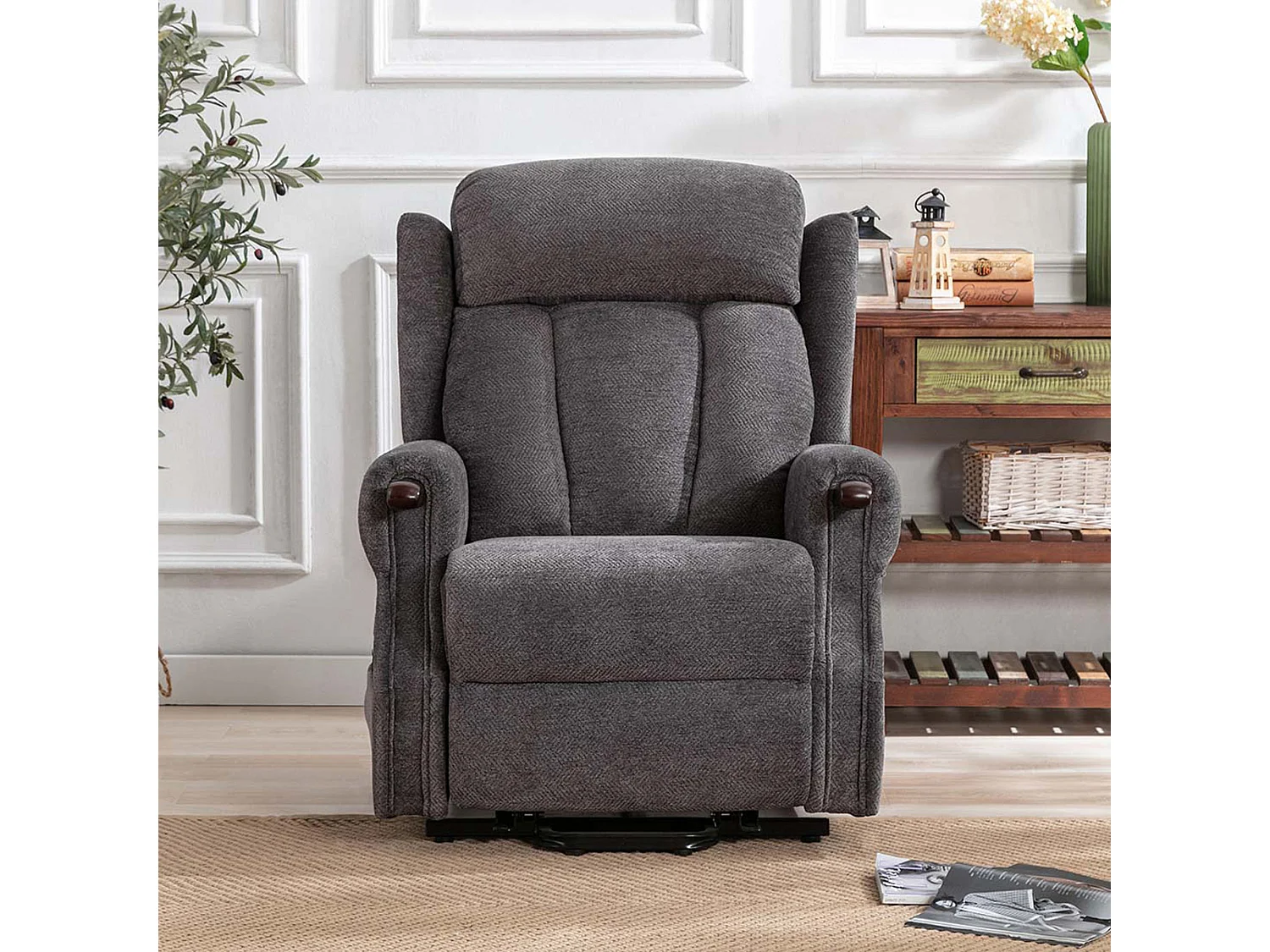 Halton Fabric Heavy Duty Single Motor Rise Recliner Lift Mobility Chair