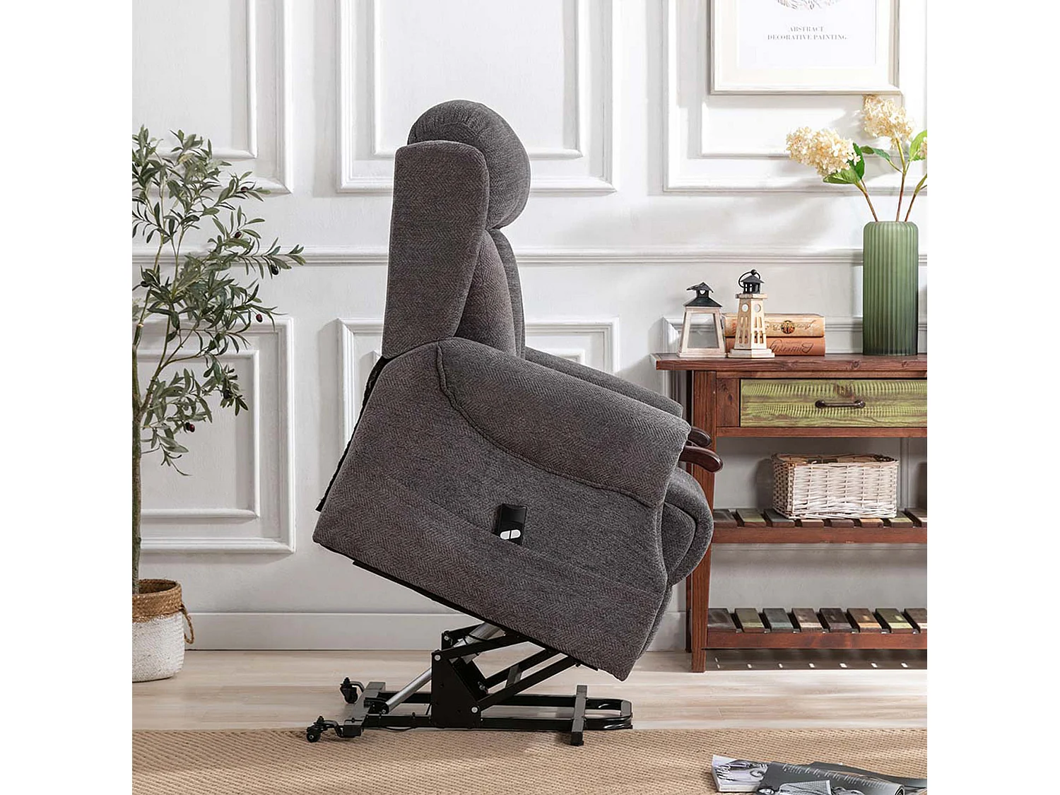 Halton Fabric Heavy Duty Single Motor Rise Recliner Lift Mobility Chair