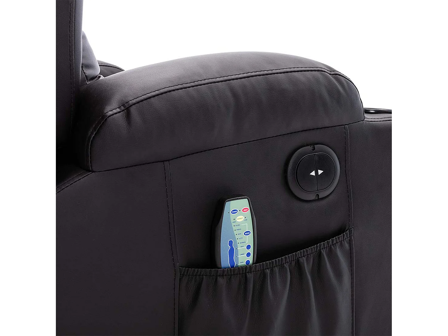 Caesar Electric Bonded Leather Automatic Recliner Heat & Massage Chair