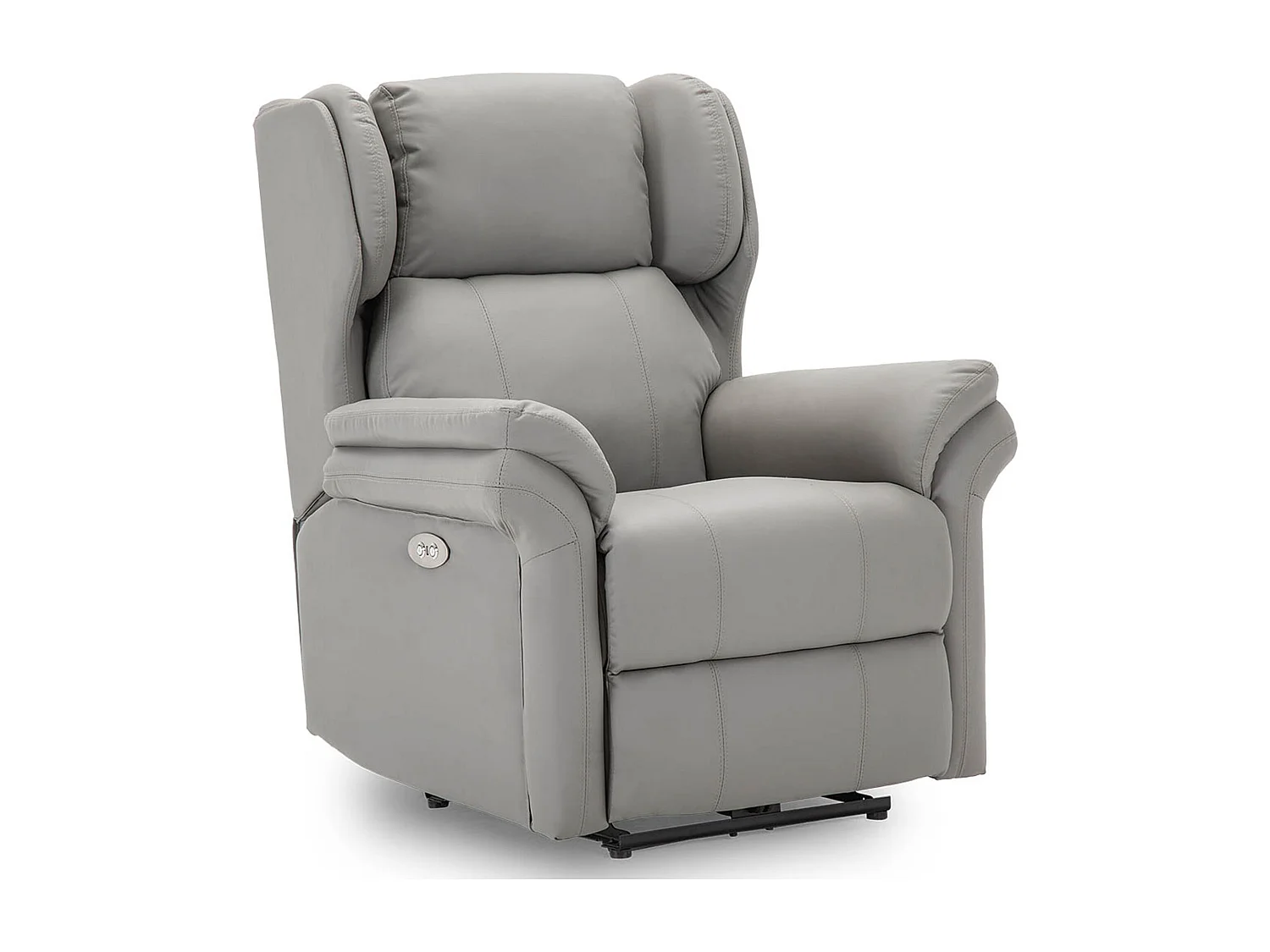 Electric Recliner Chair Wingback Design & USB Port In Bonded Leather