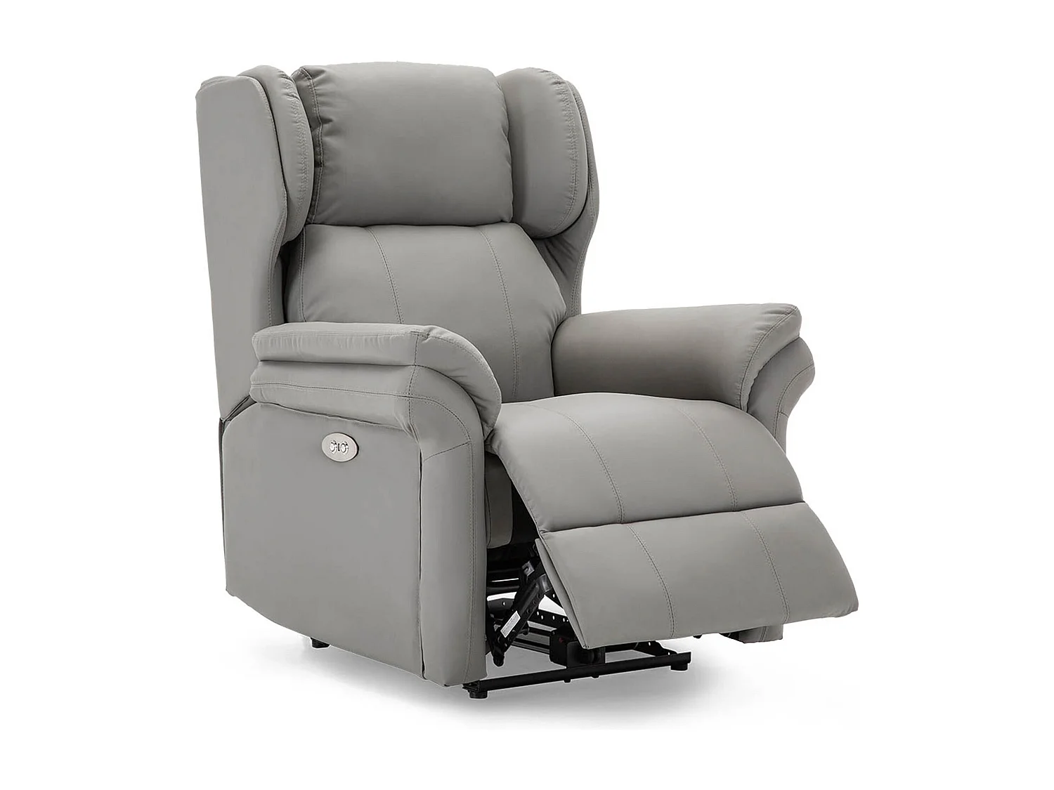 Electric Recliner Chair Wingback Design & USB Port In Bonded Leather