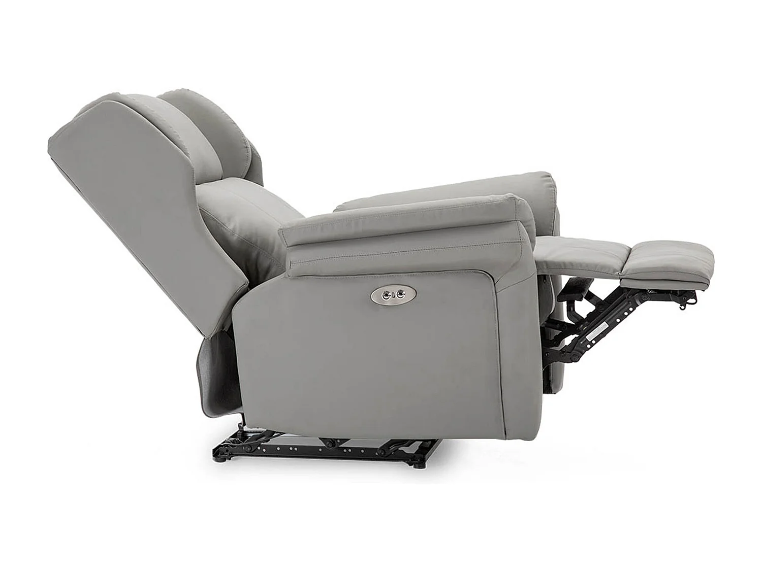 Electric Recliner Chair Wingback Design & USB Port In Bonded Leather
