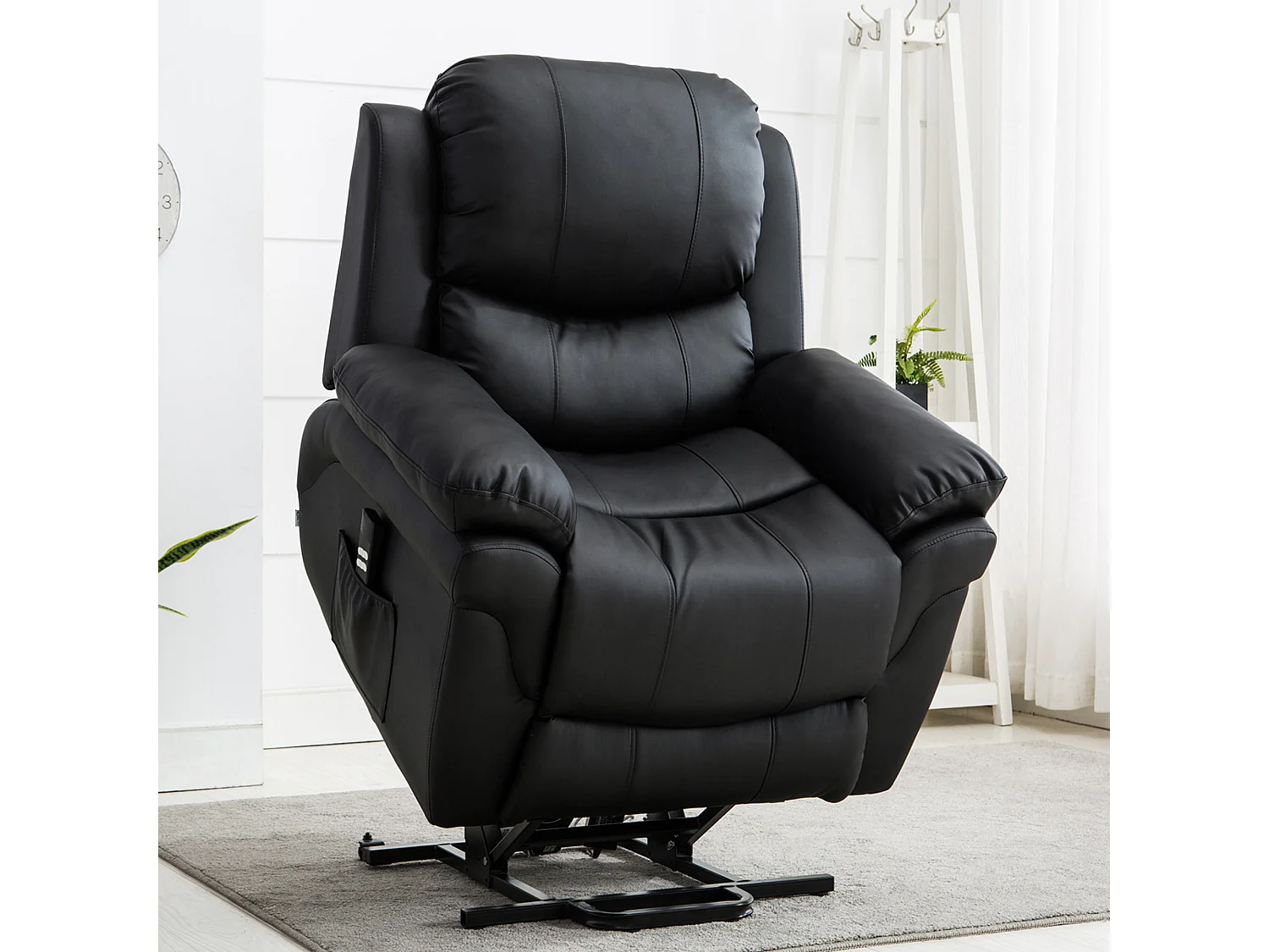Madison Dual Motor Electric Rise Recliner Bonded Leather Lift Chair