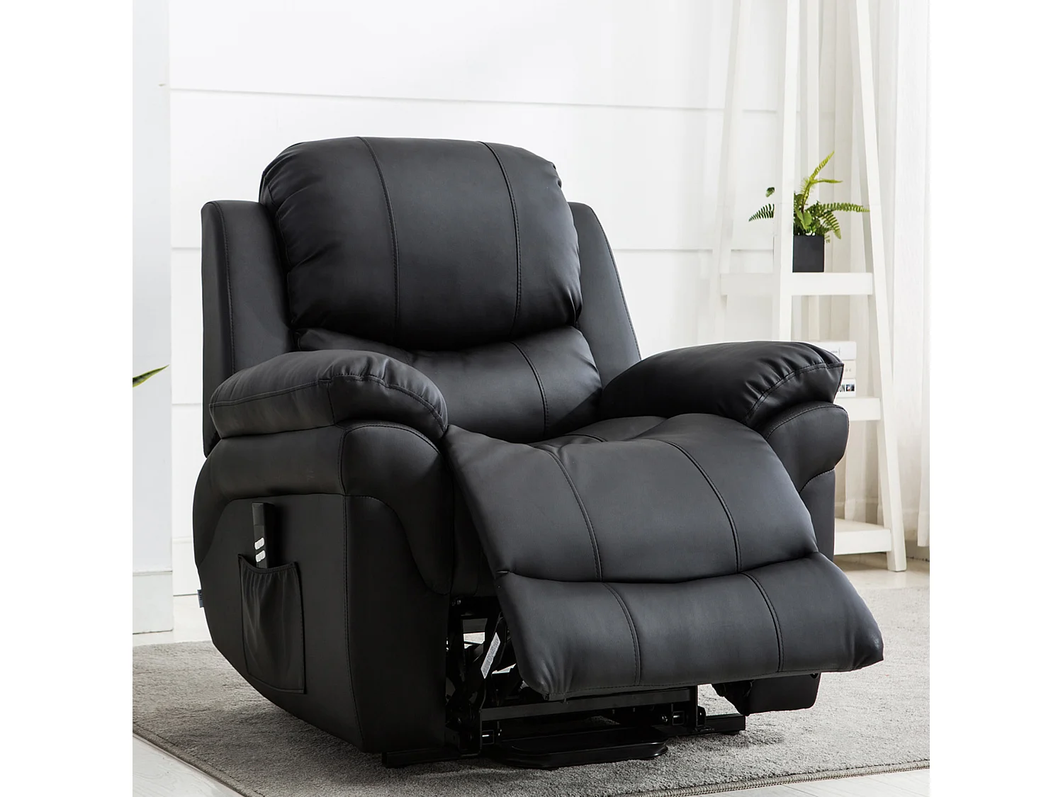 Madison Dual Motor Electric Rise Recliner Bonded Leather Lift Chair