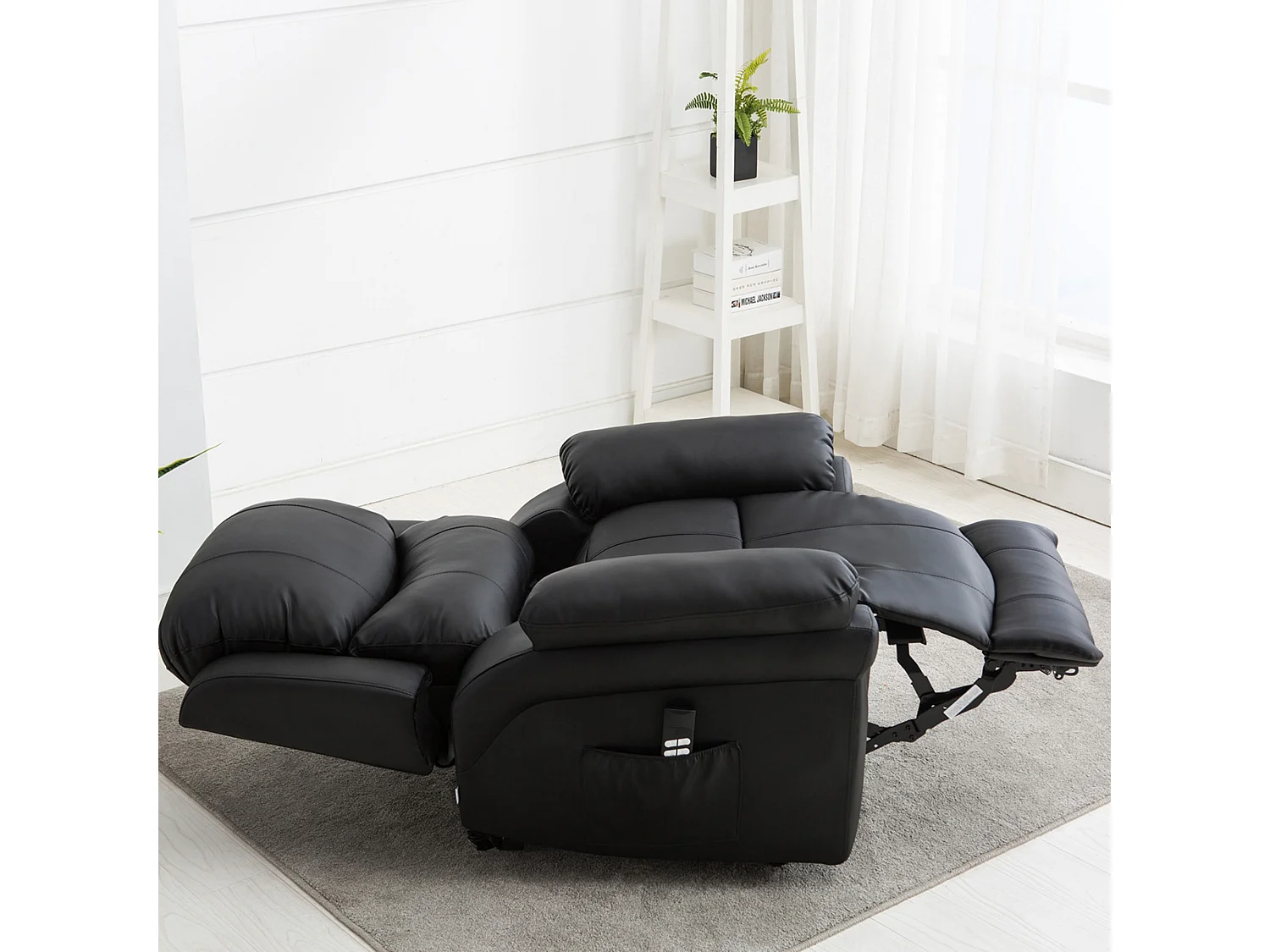 Madison Dual Motor Electric Rise Recliner Bonded Leather Lift Chair