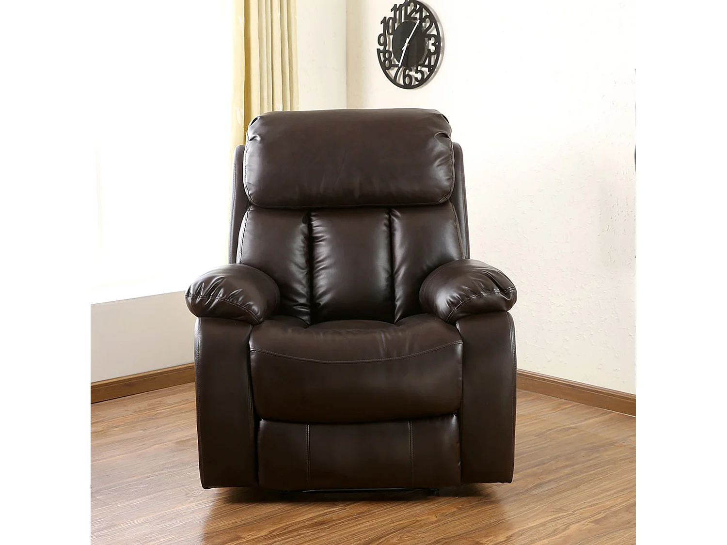 Chester Bonded Leather Manual Recliner Chair with Heat And Massage