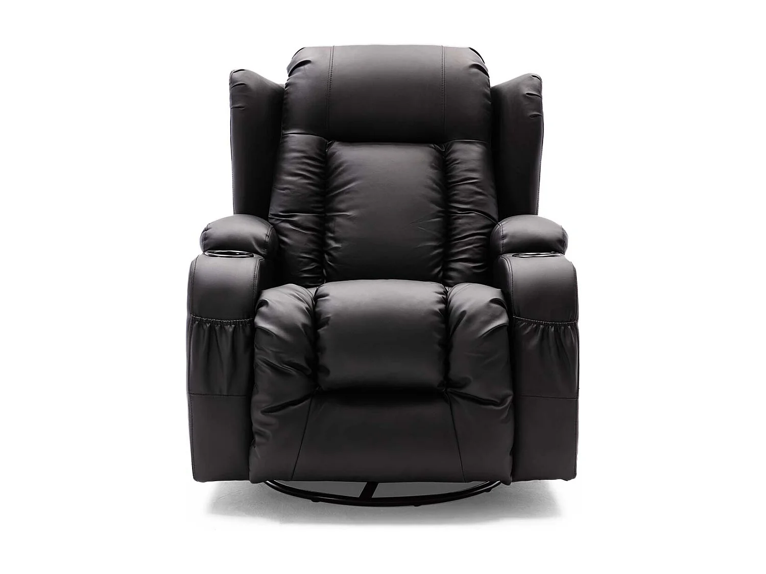 Caesar Bonded Leather Recliner Rocking Swivel Heat & Massage Chair