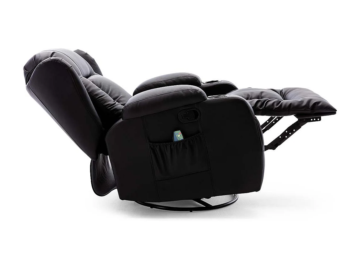 Caesar Bonded Leather Recliner Rocking Swivel Heat & Massage Chair